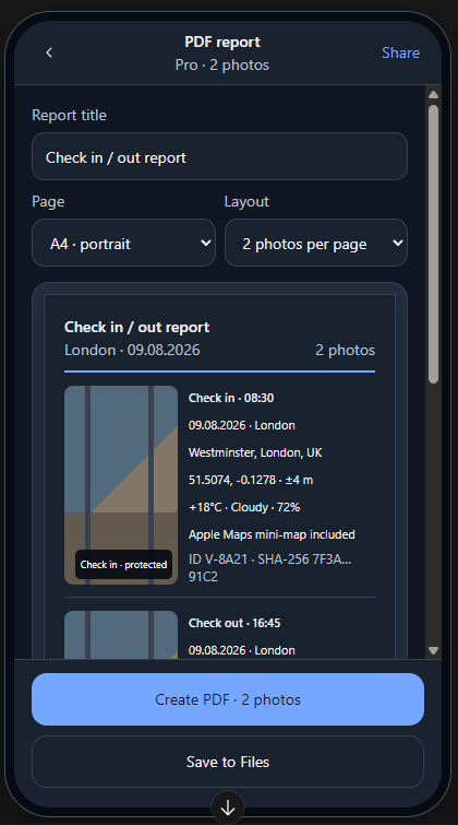 PDF Photo Reports