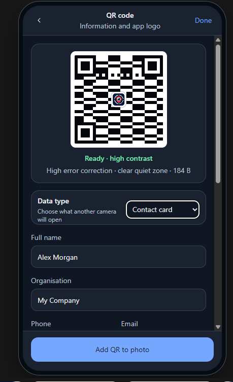 QR Code & Logo Editor